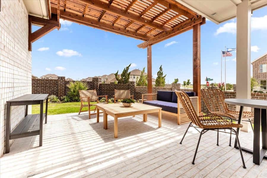 Exterior details and patio area of a home in Leonard Trails, Anna (Image 3).