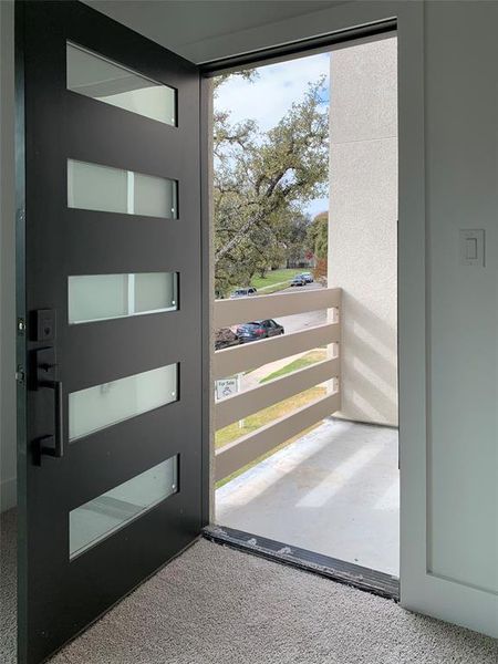Doorway to balcony from Master Bedroom