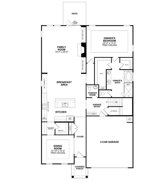2D floor plan layout of this home in Spring Grove, Huntersville, NC (Image 2).