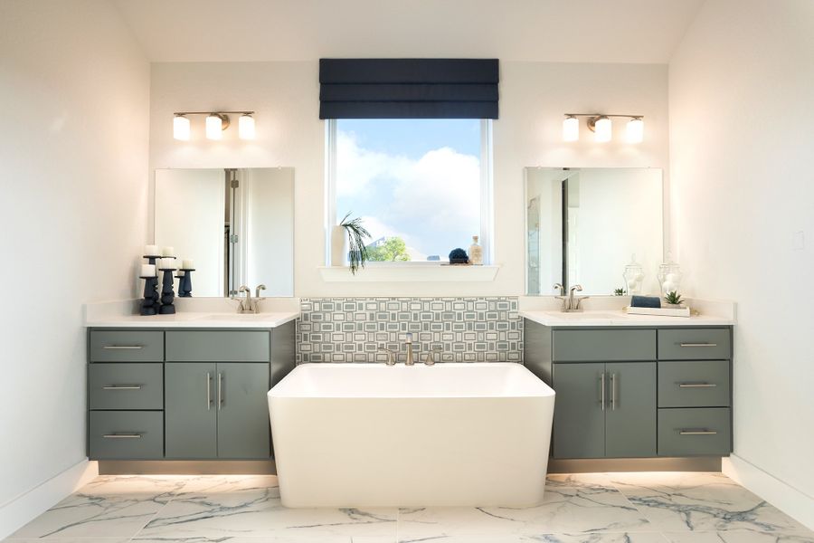 Representative furnished interior of a home built from the Franklin by Scott Felder Homes in Prominence, San Antonio (Image 8). Representative furnished interior of a home built from the Franklin by Scott Felder Homes in Prominence, San Antonio (Image 8).