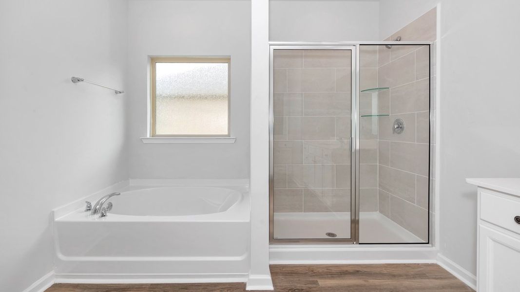 Representative furnished interior of a home built from the Plan by D.R. Horton in Hedge Rose, Somerville (Image 9).