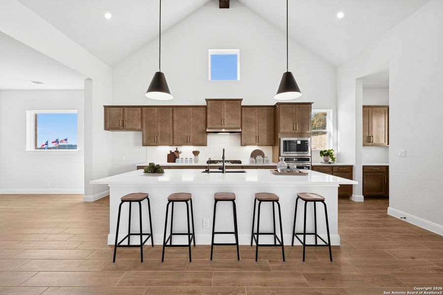 Furnished interior view inside a new home in Windsong - Legacy Series, Boerne (Image 15).