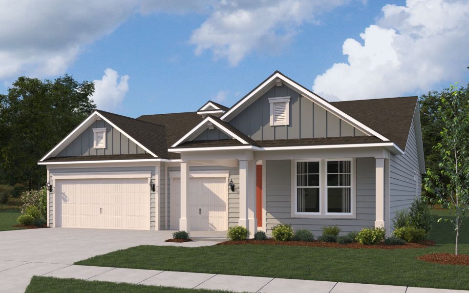 Representative exterior photo of a completed home built from the Mahogany by Pulte Homes in Terrapin Creek, Jacksonville, FL (Image 2). Representative exterior photo of a completed home built from the Mahogany by Pulte Homes in Terrapin Creek, Jacksonville, FL (Image 2).