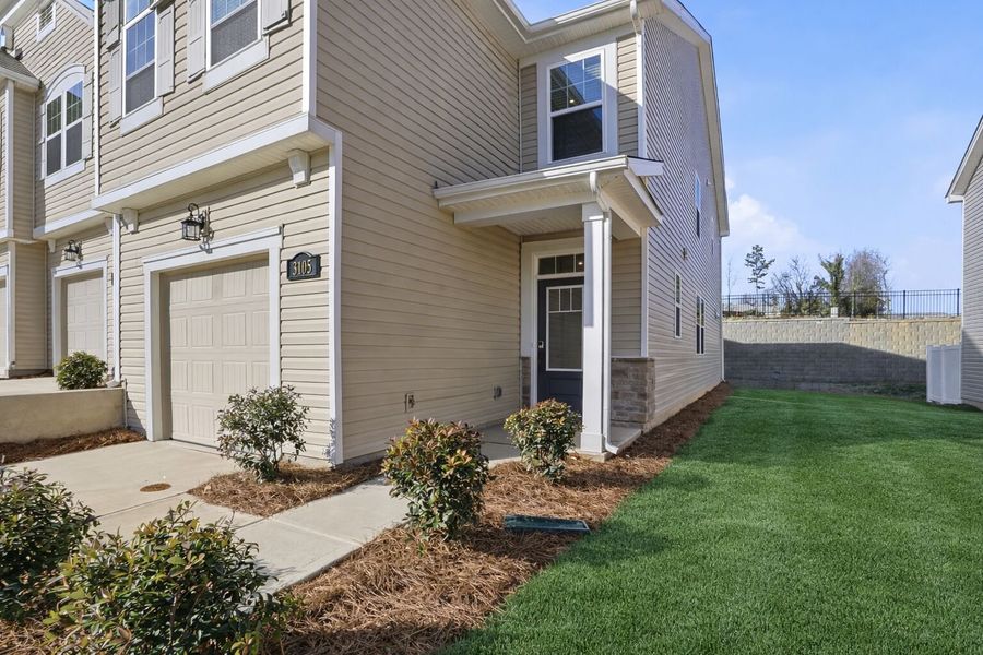 Exterior details and patio area of a home in Hedgecliff Townes, Kannapolis (Image 3).