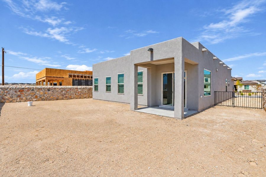 Exterior details and patio area of a home in Emerald Estates, El Paso (Image 2).