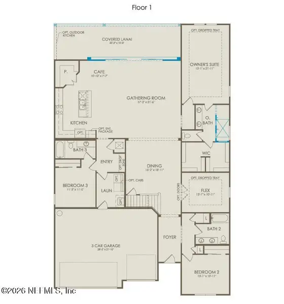 2D floor plan layout of this home in , Jacksonville, FL (Image 4).