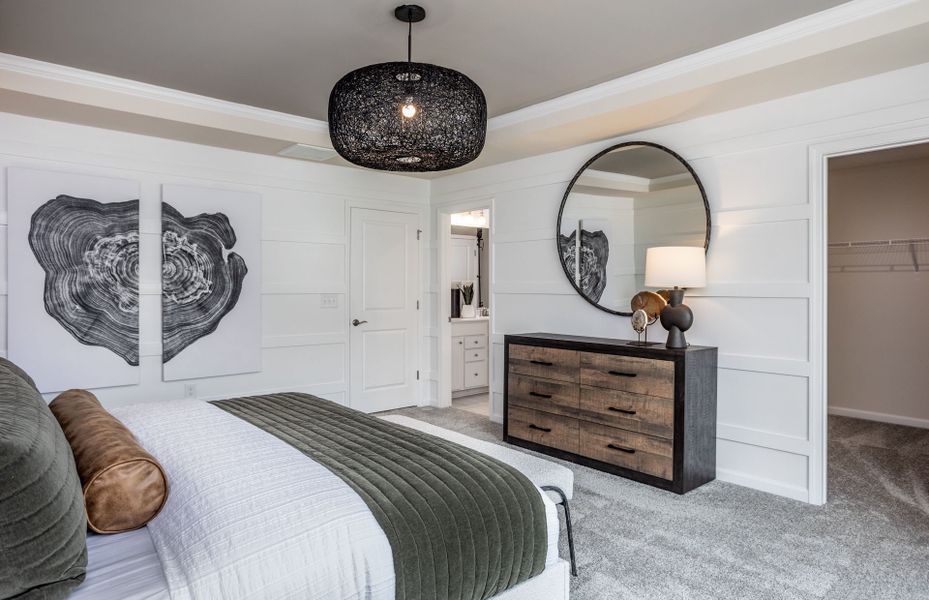 Furnished interior view inside a new home in Exchange at 401, Raleigh (Image 17).