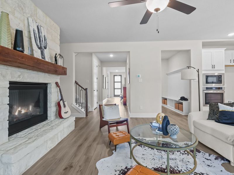 Furnished interior view inside a new home in The Reserve at Potranco Oaks, Castroville (Image 14).