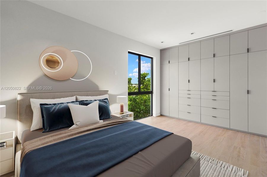 Furnished interior view inside a new home in , Miami (Image 11).