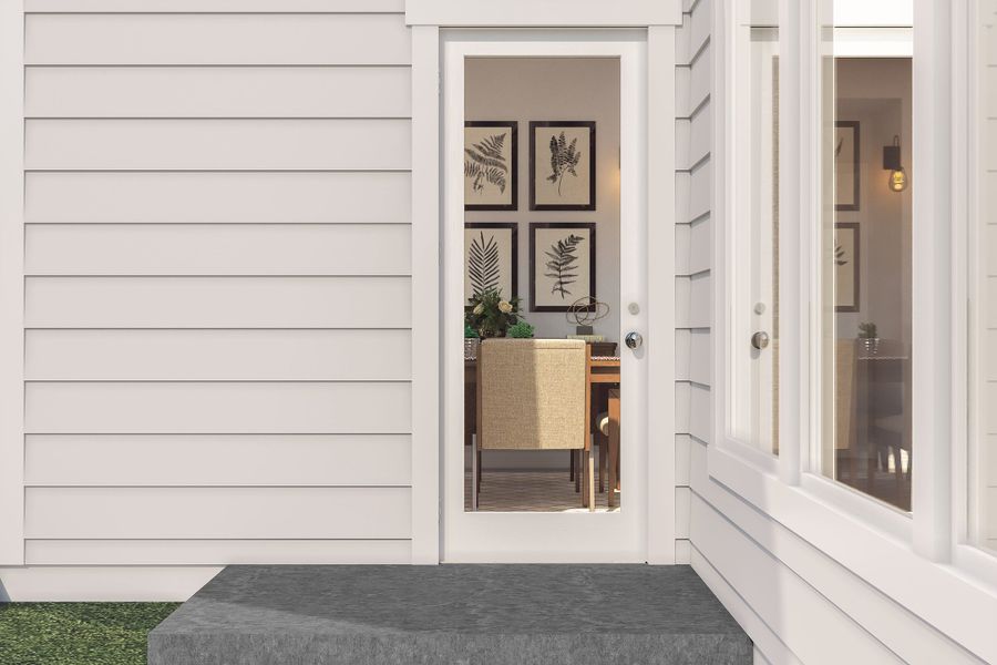 Exterior details and patio area of a home in Mason Woods, Cypress (Image 3).