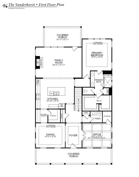 2D floor plan layout of this home in Clubside Reserve at Summerlake, Lexington, SC (Image 2).