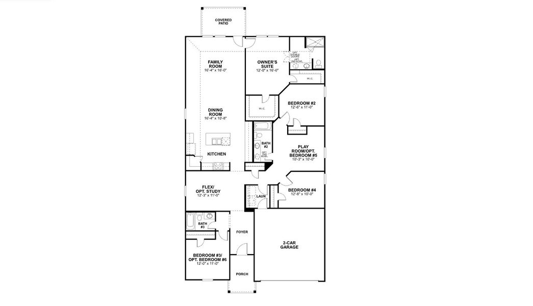 2D floor plan layout for the Balboa by M/I Homes in Hallimore Ranch, Rosenberg, TX (Image 3). 2D floor plan layout for the Balboa by M/I Homes in Hallimore Ranch, Rosenberg, TX (Image 3).