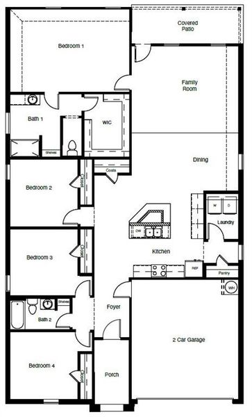 D.R. Horton's  Kingston Floorplan - All Home and community information, including pricing, included features, terms, availability and amenities, are subject to change at any time without notice or obligation. All Drawings, pictures, photographs, video, square footages, floor plans, elevations, features, colors and sizes are approximate for illustration purposes only and will vary from the homes as built.