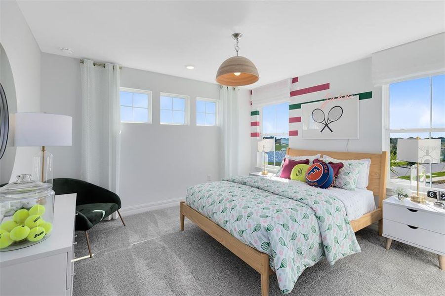 Model Home Design Only. Pictures and furnishings are for illustrative purposes only. Elevations, colors and options may vary. Furniture is for model home staging only.