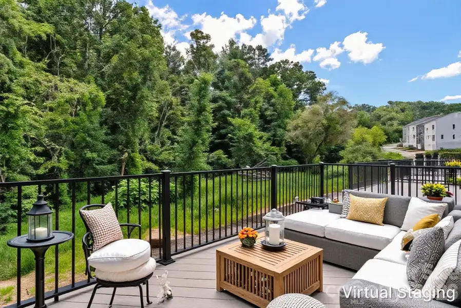 Exterior details and patio area of a home in , Asheville (Image 3).