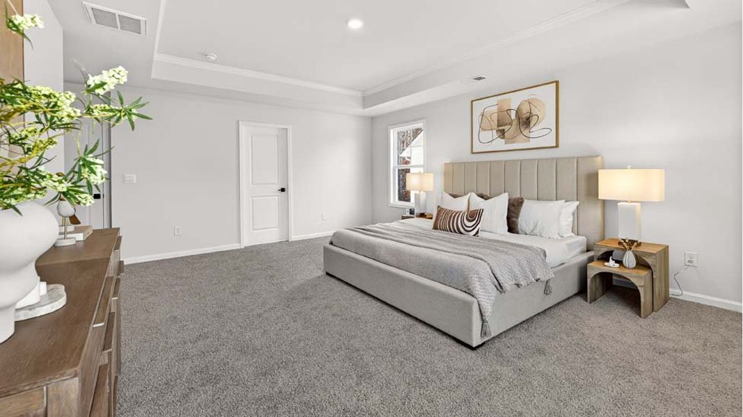 Furnished interior view inside a new home in Sanctuary at Southgate, Indian Trail (Image 25). Furnished interior view inside a new home in Sanctuary at Southgate, Indian Trail (Image 25).