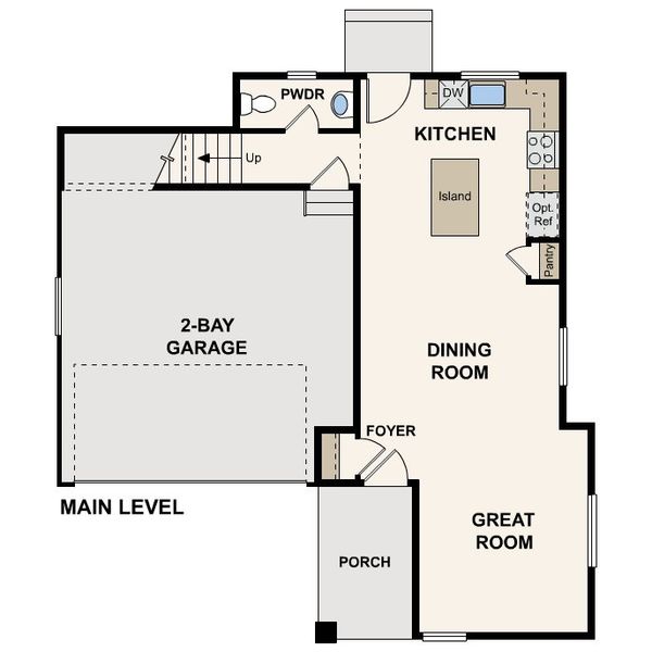2D floor plan layout of this home in The Contemporary Collection at Windler, Aurora, CO (Image 2).