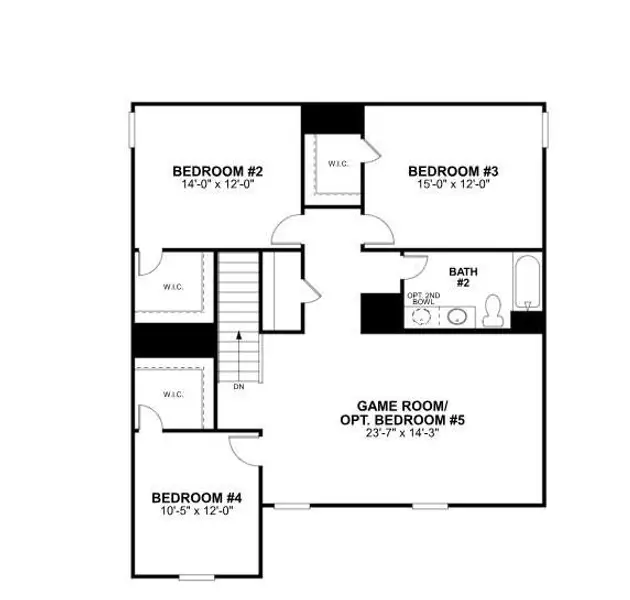2D floor plan layout of this home in Summerview, Fulshear, TX (Image 4).