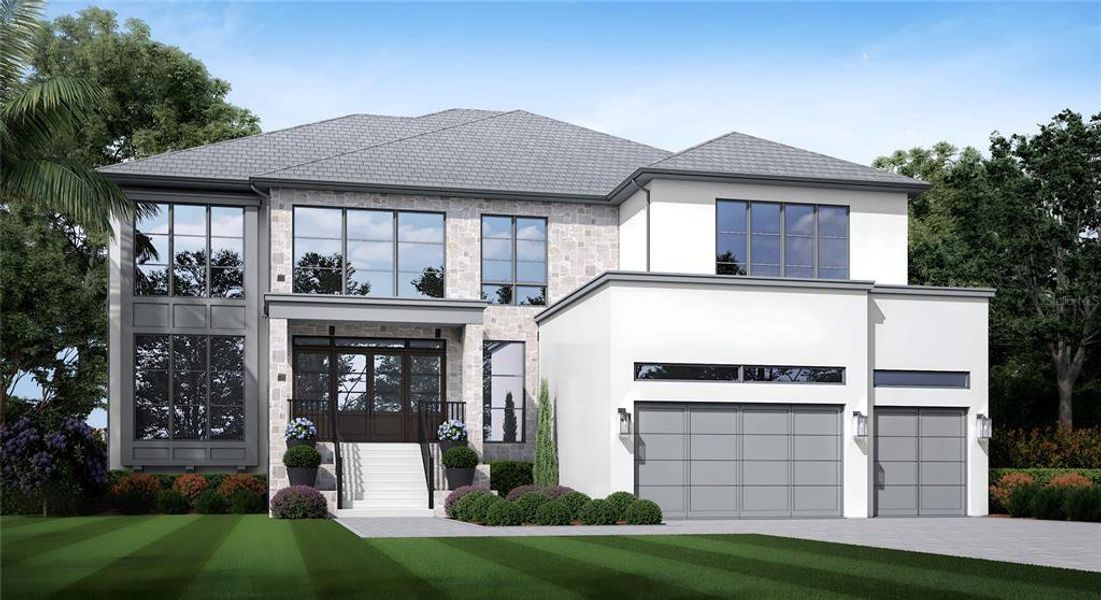 Front exterior of a new home in , Tampa, FL, highlighting curb appeal (Image 1). Front exterior of a new home in , Tampa, FL, highlighting curb appeal (Image 1).