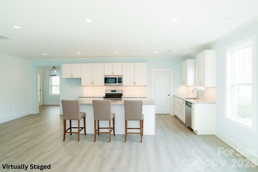 Kitchen virtually staged