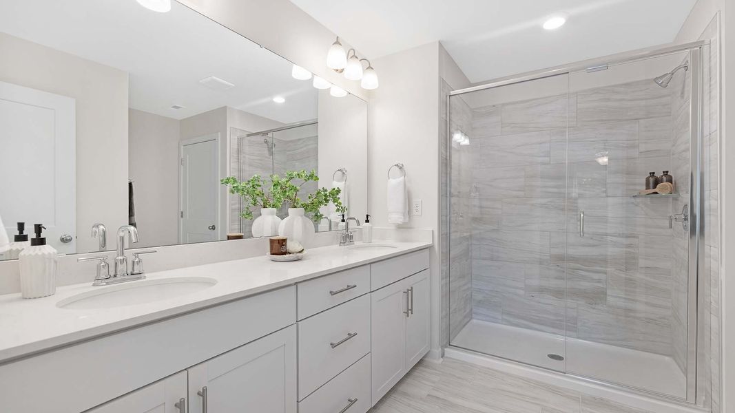 Furnished interior view inside a new home in Sanctuary at Southgate, Indian Trail (Image 14). Furnished interior view inside a new home in Sanctuary at Southgate, Indian Trail (Image 14).