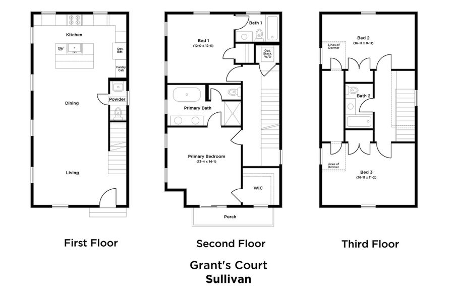2D floor plan layout of this home in Grants Court, Charleston, SC (Image 2).