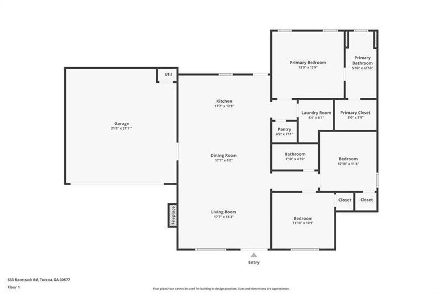 2D floor plan layout of this home in , Toccoa, GA (Image 3). 2D floor plan layout of this home in , Toccoa, GA (Image 3).