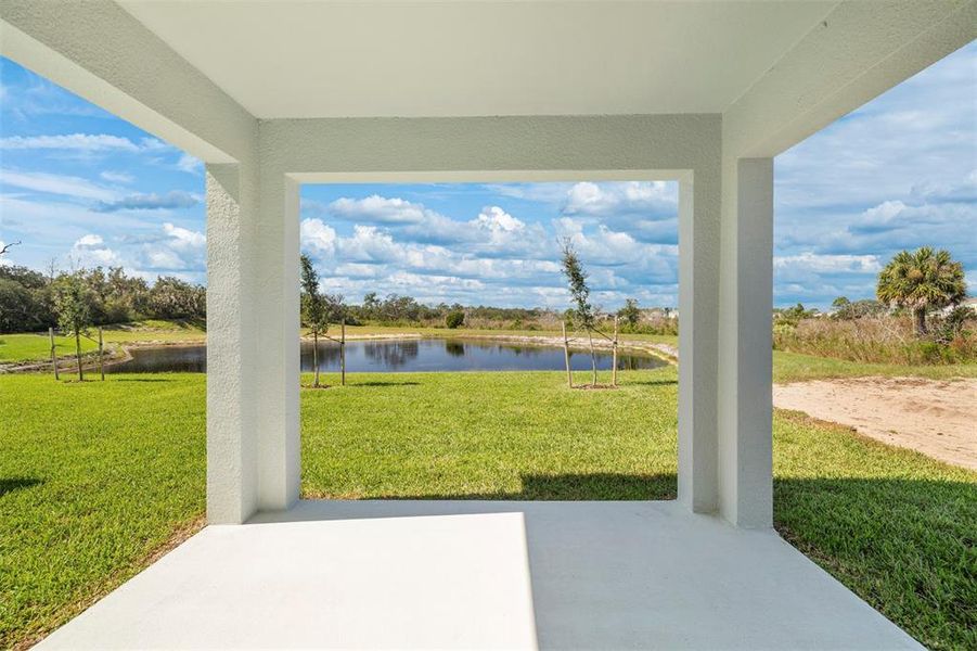 Exterior details and patio area of a home in Preservation Pointe, Davenport (Image 3).
