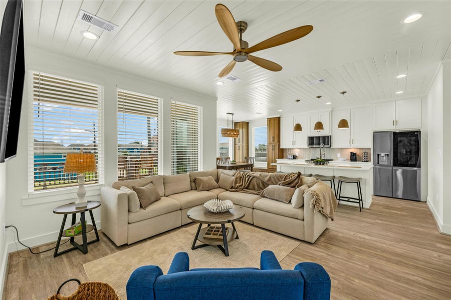 Furnished interior view inside a new home in , Crystal Beach (Image 31). Furnished interior view inside a new home in , Crystal Beach (Image 31).