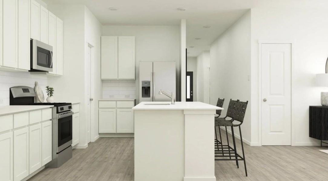 Furnished interior view inside a new home in Winward Cove, Katy (Image 2).