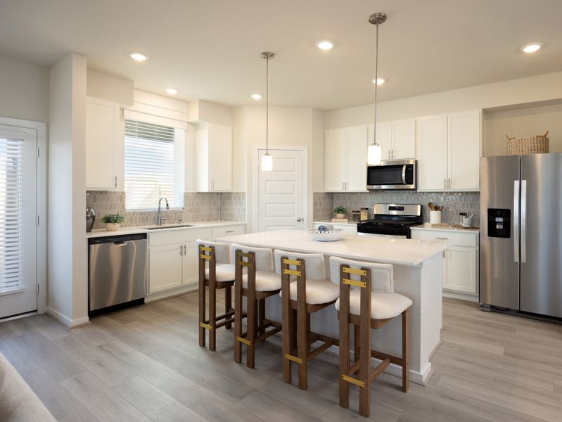 Furnished interior view inside a new home in Parkway Commons - City Series, Missouri City (Image 7).