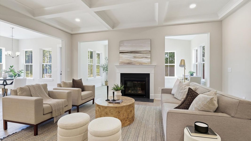 Representative furnished interior of a home built from the Stonehaven  II by DRB Homes in Oak Bend, Charleston (Image 8).