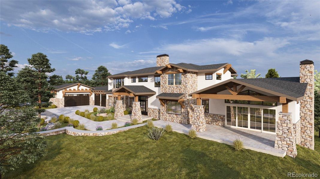 Front entrance with beautiful yard Front entrance with beautiful yard