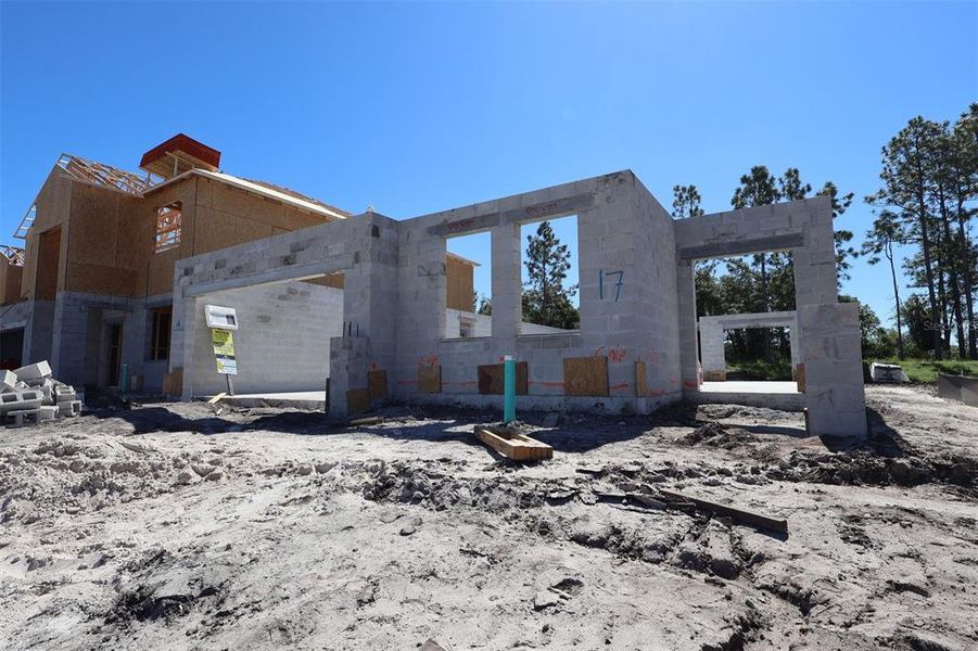 In-progress construction of a new home in Eden at Crossprairie, St. Cloud, FL (Image 16).