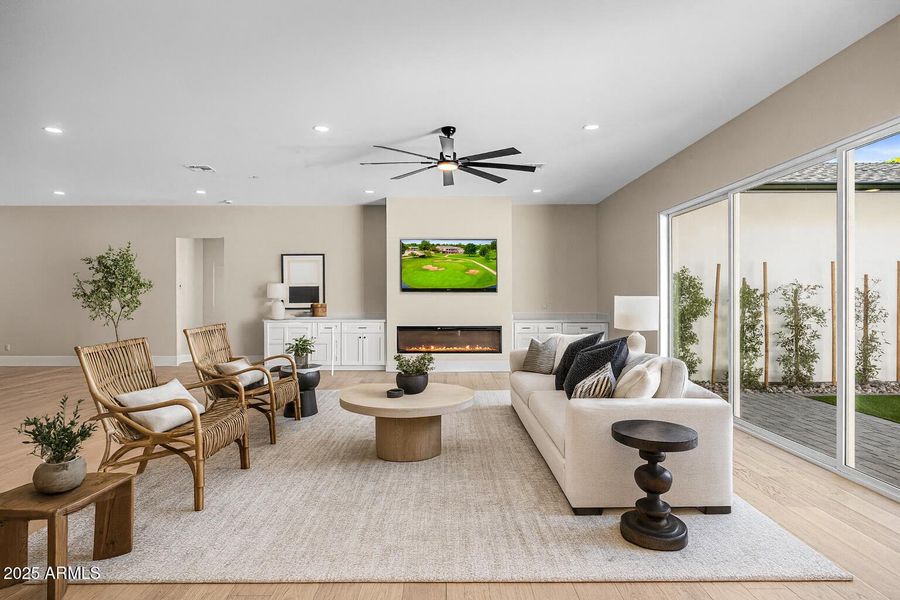 great room virtually staged