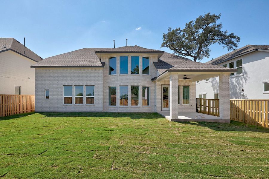 Exterior details and patio area of a home in Parmer Ranch, Georgetown (Image 25). Exterior details and patio area of a home in Parmer Ranch, Georgetown (Image 25).