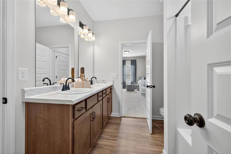 Furnished interior view inside a new home in Allen Manor, Hoschton (Image 44).