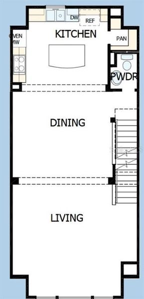 2D floor plan layout of this home in Towns at Union, St. Petersburg, FL (Image 3).