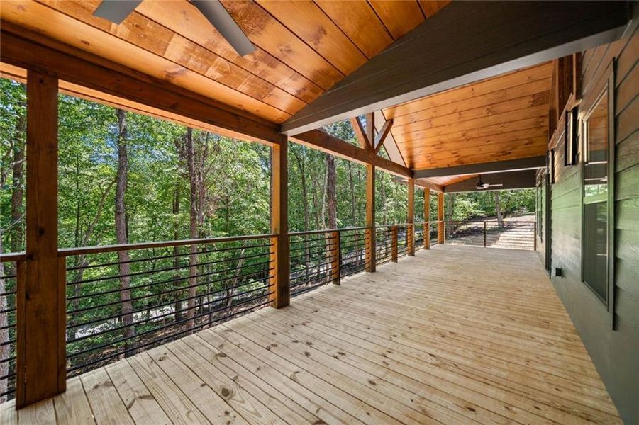 Exterior details and patio area of a home in , Ellijay (Image 34).