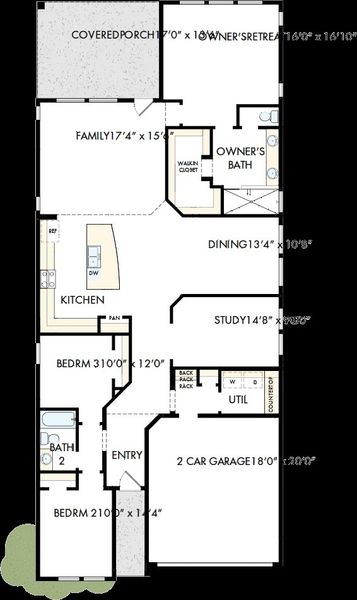 2D floor plan layout of this home in Walden Creek – Reserve Collection, Montgomery, TX (Image 3). 2D floor plan layout of this home in Walden Creek – Reserve Collection, Montgomery, TX (Image 3).
