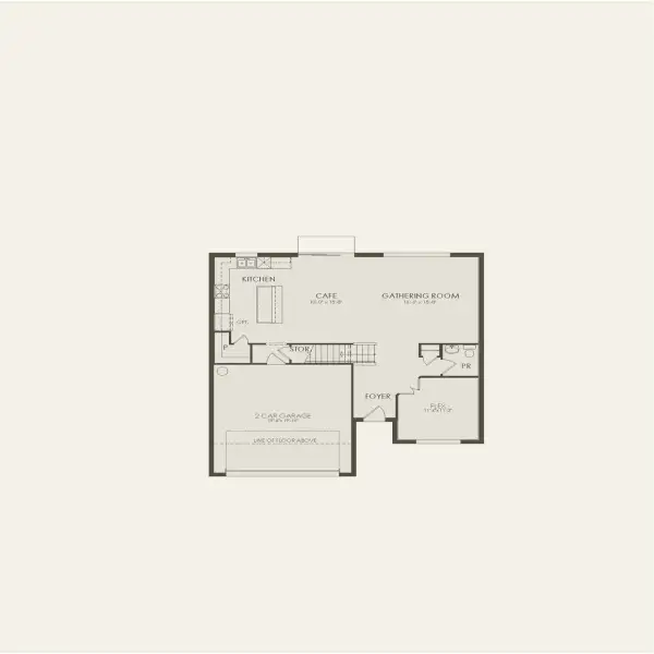 2D floor plan layout for the Tilden by Pulte Homes in Highland Pines, Leesburg, FL (Image 3).