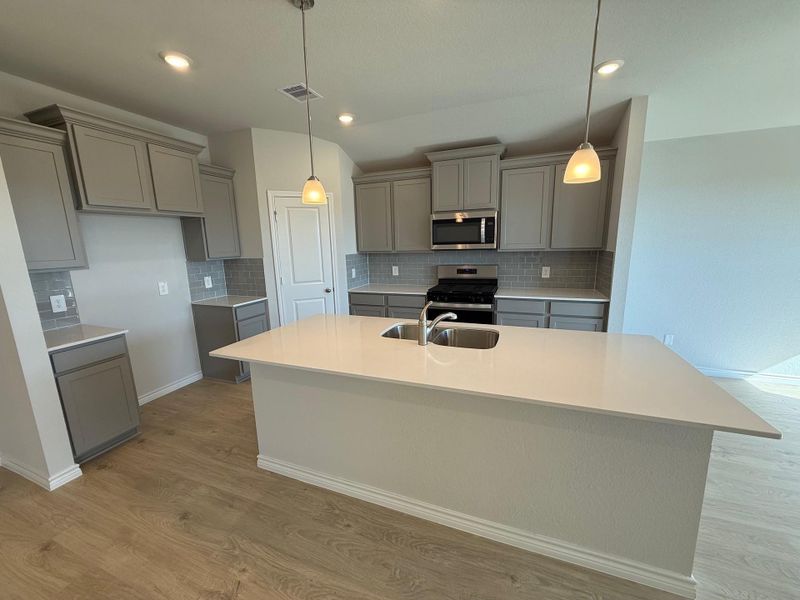 Furnished interior view inside a new home in Southern Pointe, College Station (Image 5). Furnished interior view inside a new home in Southern Pointe, College Station (Image 5).