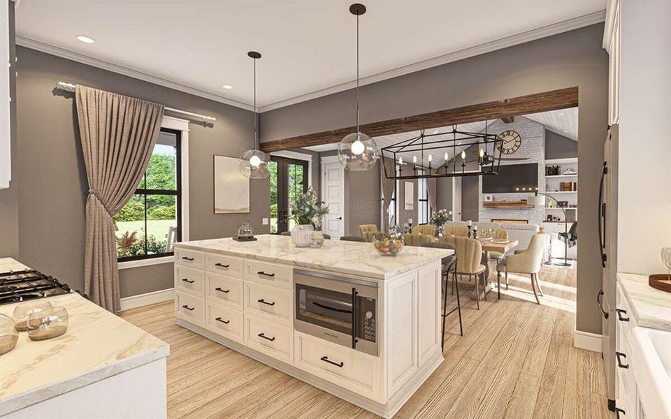 Furnished interior view inside a new home in Oak Water Ranch, Granbury (Image 16).