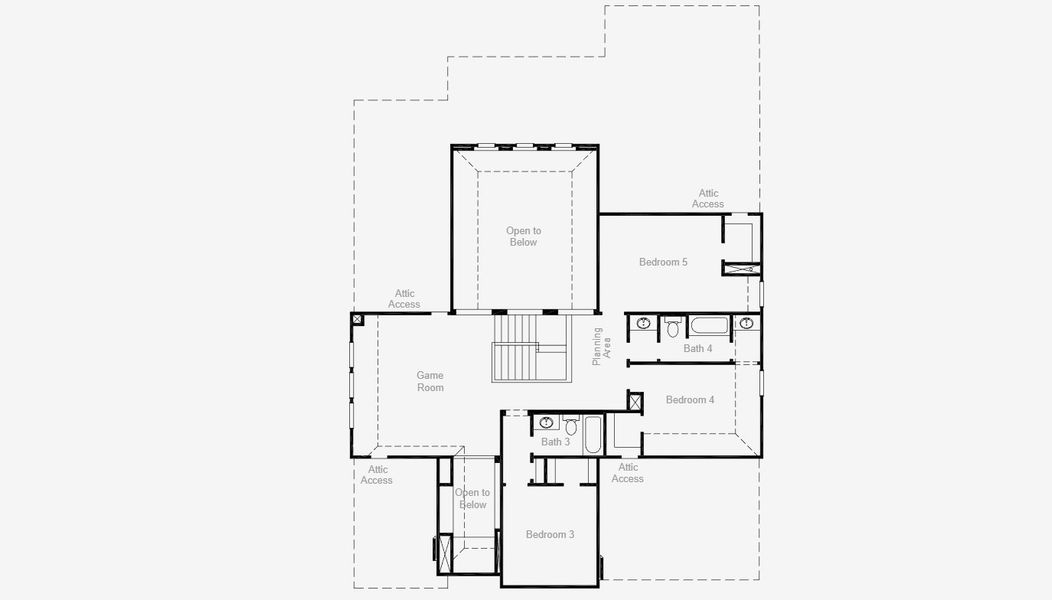 2D floor plan layout for the Humble by Coventry Homes in Hillside Village 60', Celina, TX (Image 4).