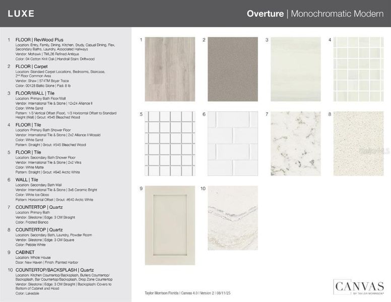 Sample of building materials used in homes in Skye Ranch Community Group Page, Sarasota (Image 14).