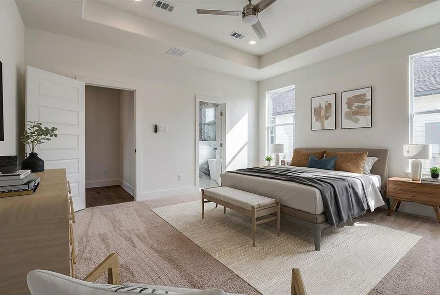 Furnished interior view inside a new home in , Dallas (Image 6).