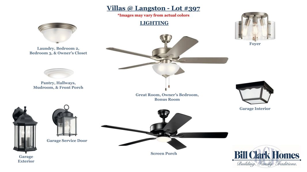 Sample of building materials used in homes in The Villas at Langston Farms, Winterville (Image 5).