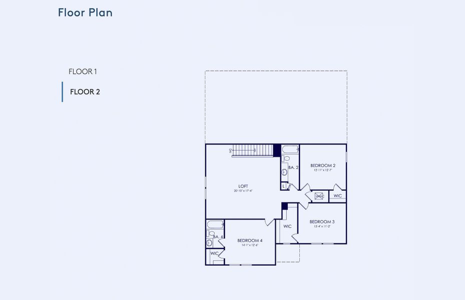 2D floor plan layout of this home in Pioneer Ranch, Ocala, FL (Image 3).
