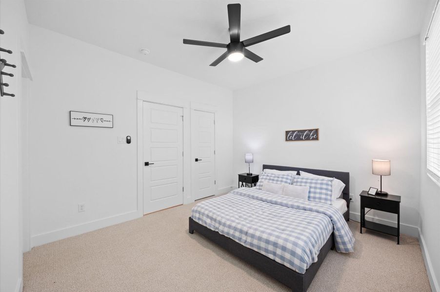 Secondary bedroom located on the second floor with jack & jill bathroom.