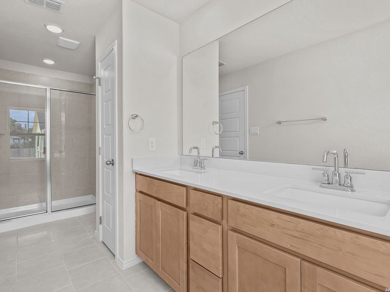 Furnished interior view inside a new home in Meadows at Oak Creek, San Antonio (Image 11).